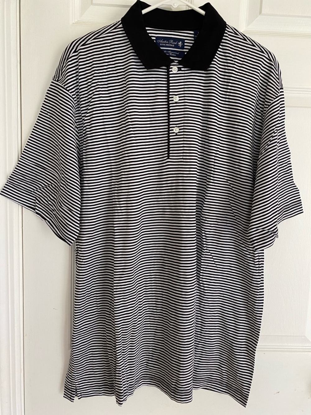 NWOT Austin Reed Royal Heritage Men's Polo Shirt Large 100% Cotton